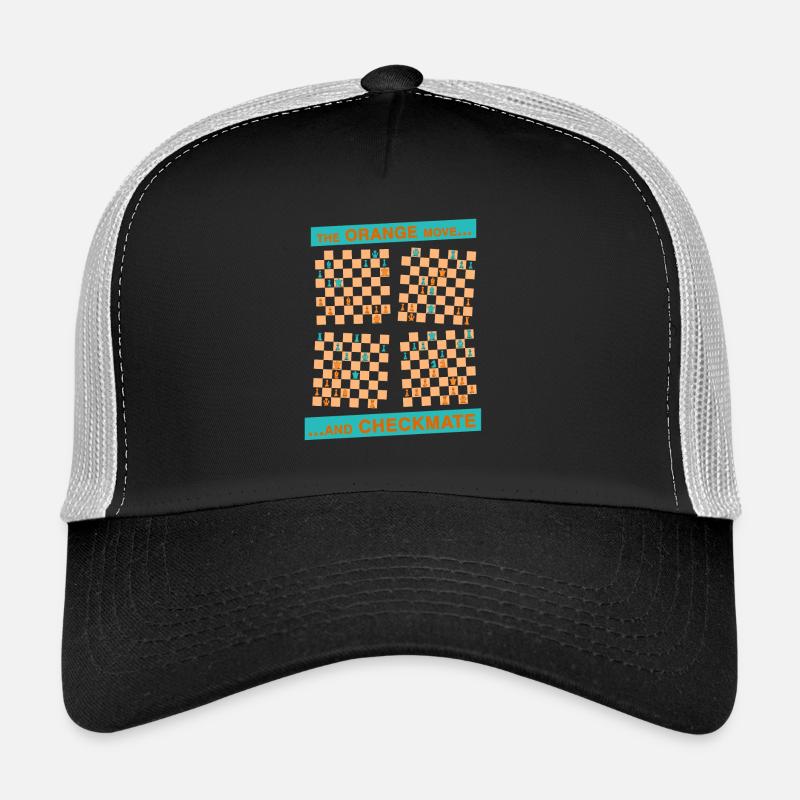 Le mouvement ORANGE ... et CHECKMATE - Queen Casquette trucker 