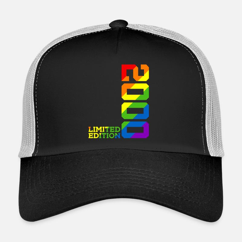 LGBTQ 2000 RAINBOW QUEER 25TH BIRTHDAY PRIDE Trucker Cap