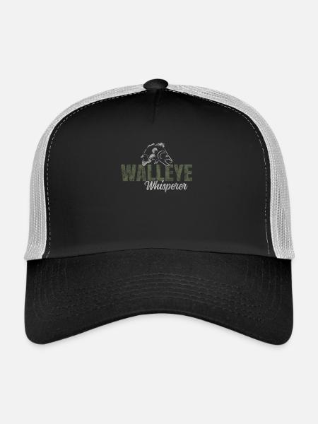 Walleye Whisperer - Trucker Cap - Schwarz/Steingrau
