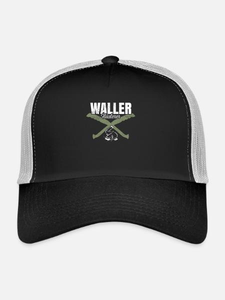 Waller Angeln - Trucker Cap - Schwarz/Steingrau