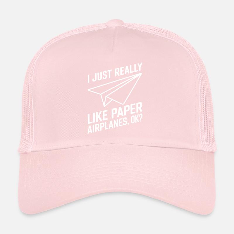 Papierflieger Spruch Witz Papierflugzeug Geschenk Trucker Cap