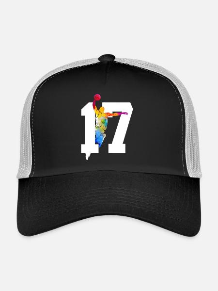 NUMBER 17 BASKETBALL 17TH BIRTHDAY - Trucker Cap - black/stone grey - Front