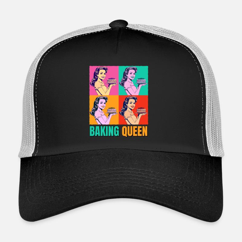 Backen Torte Backkönigin Backfee Bäckerin Pop Art Trucker Cap