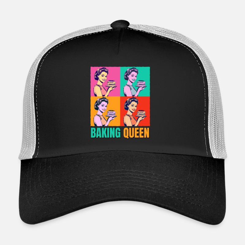 Backen Torte Backkönigin Backfee Bäckerin Pop Art Trucker Cap