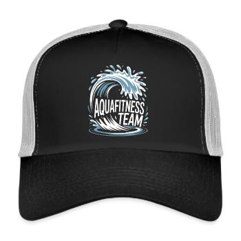 Aquafitness Team Senioren im Wasser - Trucker Cap - Schwarz/Steingrau - Vorne
