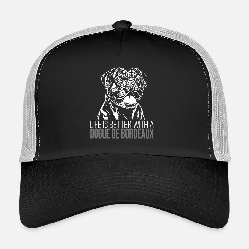DOGUE DE BORDEAUX life is better - Trucker Cap - black/stone grey