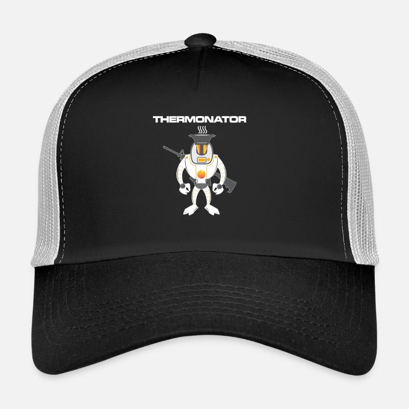Thermonator Terminator Geschenkidee - Trucker Cap - Schwarz/Steingrau