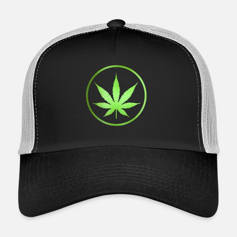 Feuille de marijuana Casquette trucker 