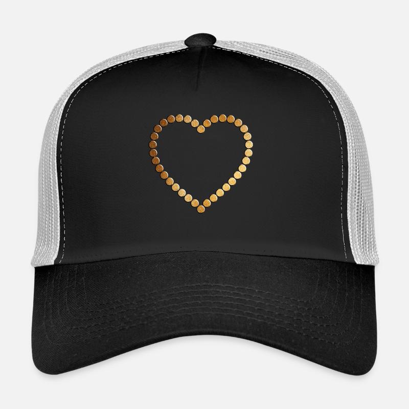 Goldenes Herz - Trucker Cap - Schwarz/Steingrau