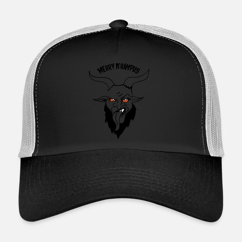 Merry Krampus - Trucker Cap - Schwarz/Steingrau