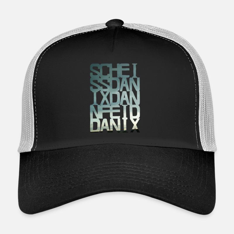 scheiss da nix - blue - Trucker Cap - Schwarz/Steingrau