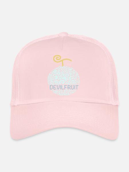 devil-fruit - Casquette trucker  - rose pâle - Devant