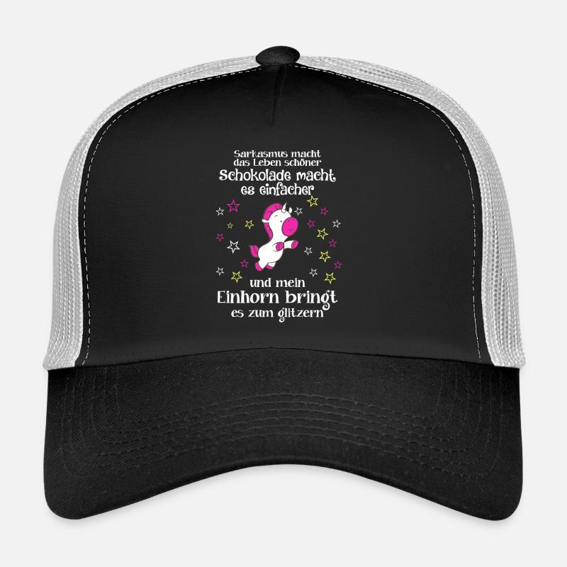 Einhorn Sarkasmus - Trucker Cap - Schwarz/Steingrau