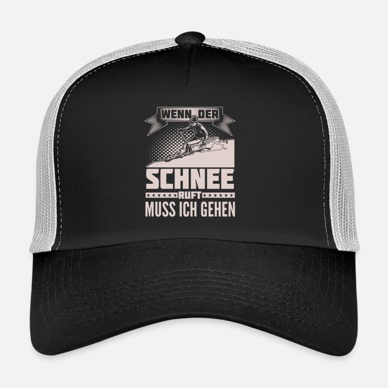 Telemark - Schnee ruft - Ich muss gehen - Trucker Cap - Schwarz/Steingrau