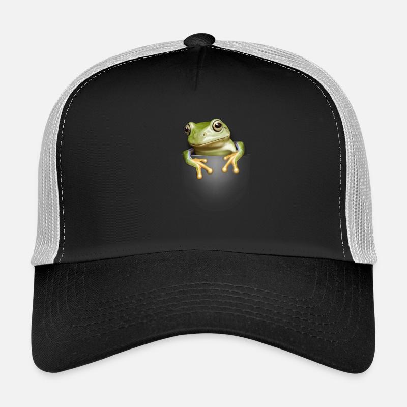 POCKET FROG - Trucker Cap - black/stone grey