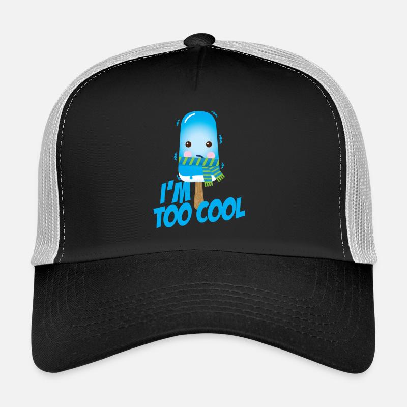 Drôle de cool sort mignon crème glacée en été - Casquette trucker  - noir/gris pierre