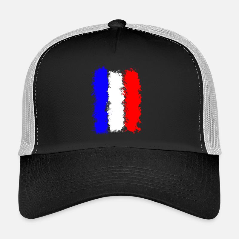 drapeau français - Casquette trucker  - noir/gris pierre