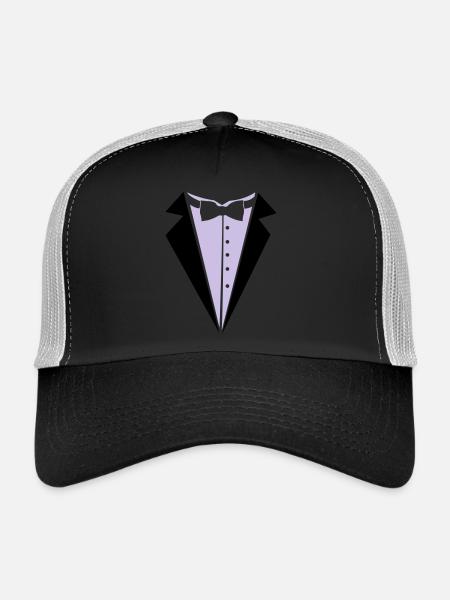 Jeune marié - Casquette trucker  - noir/gris pierre - Devant