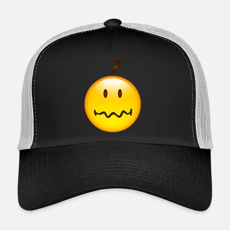 Smiley Question mark - Casquette trucker  - noir/gris pierre