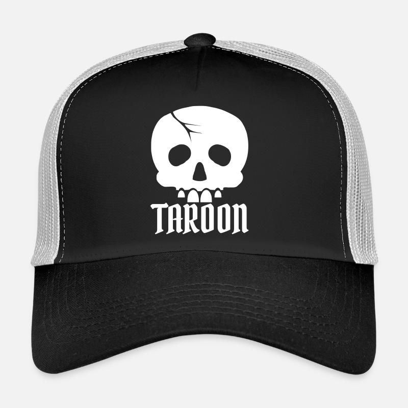 Crâne de Taroon et lettrage blanc Casquette trucker 