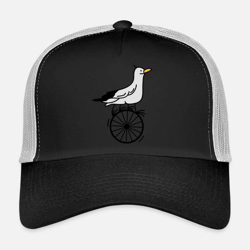 begabte Möwe - Trucker Cap - Schwarz/Steingrau