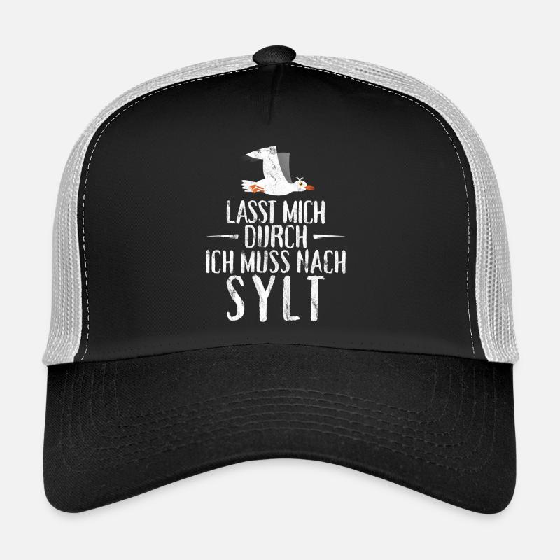 Lasst mich durch ich muss nach Sylt Möwe - Trucker Cap - Schwarz/Steingrau