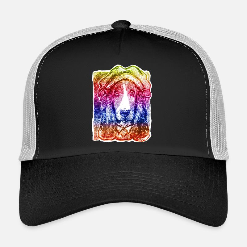 Dame de chien avec capot (arc-en-ciel) Casquette trucker 