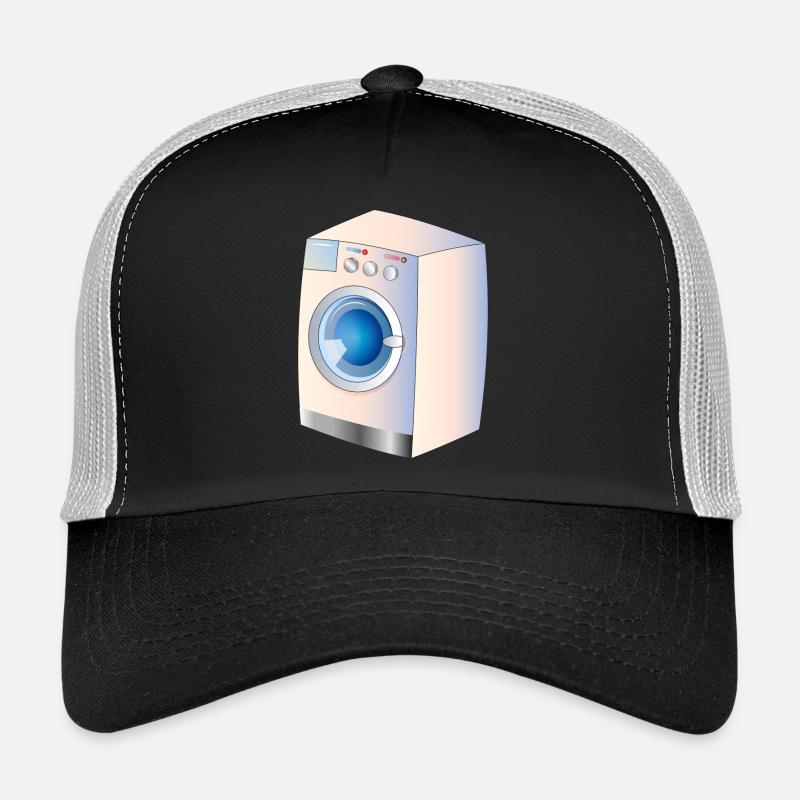 Washing machine in comic style for fresh ideas Trucker Cap