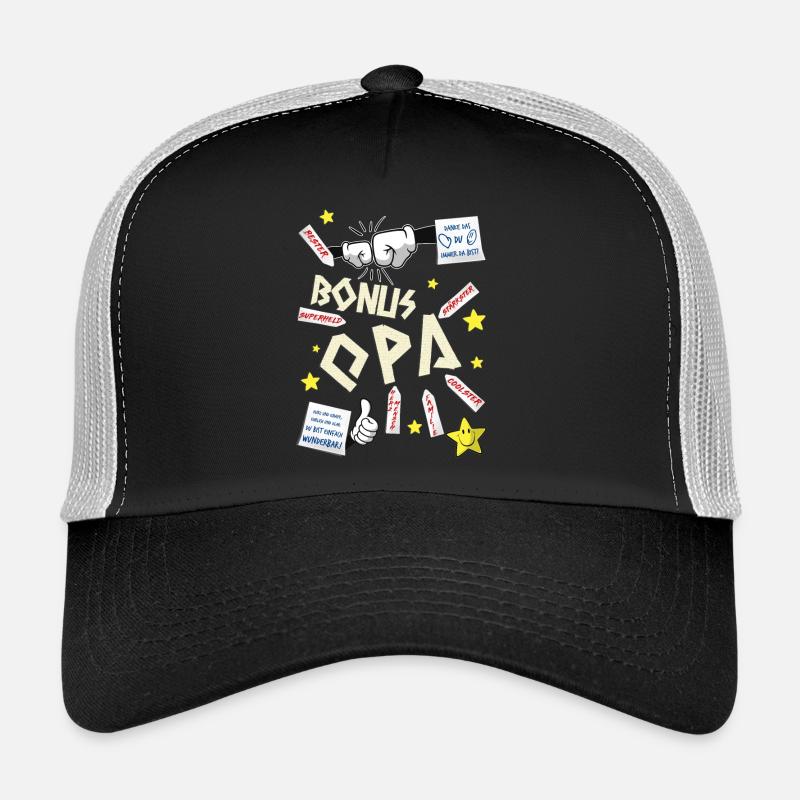 Bonus opa - Trucker Cap - Schwarz/Steingrau