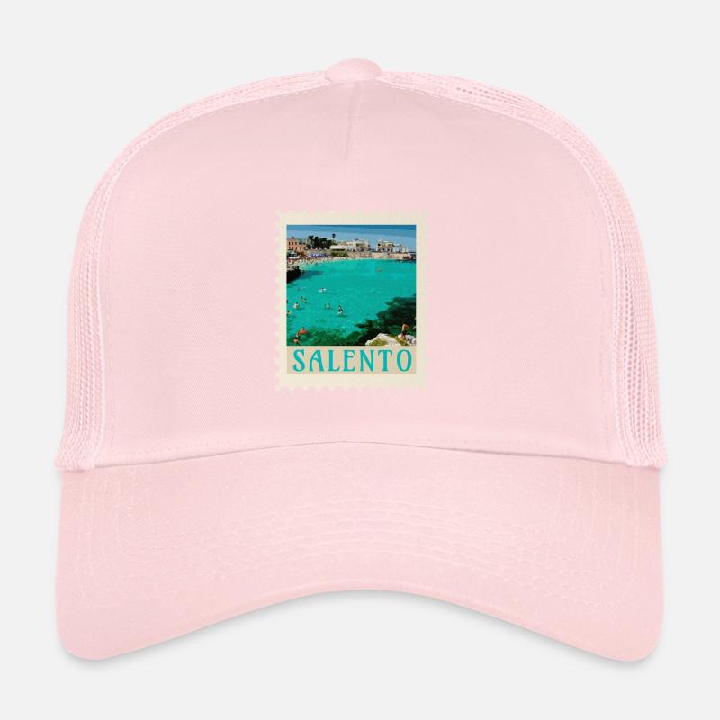 Affiche rétro de Salento Turquoise Beach Casquette trucker 