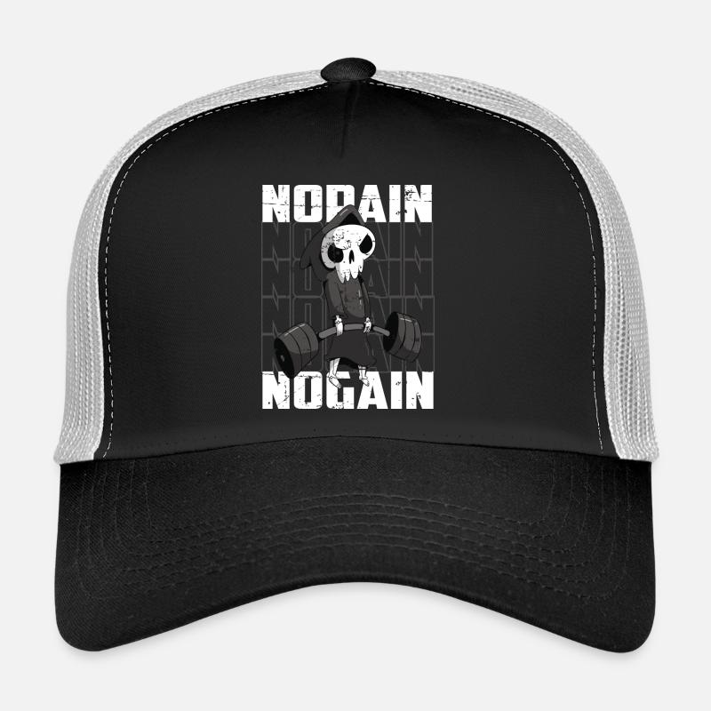 Body Building Skeleton Trucker Cap
