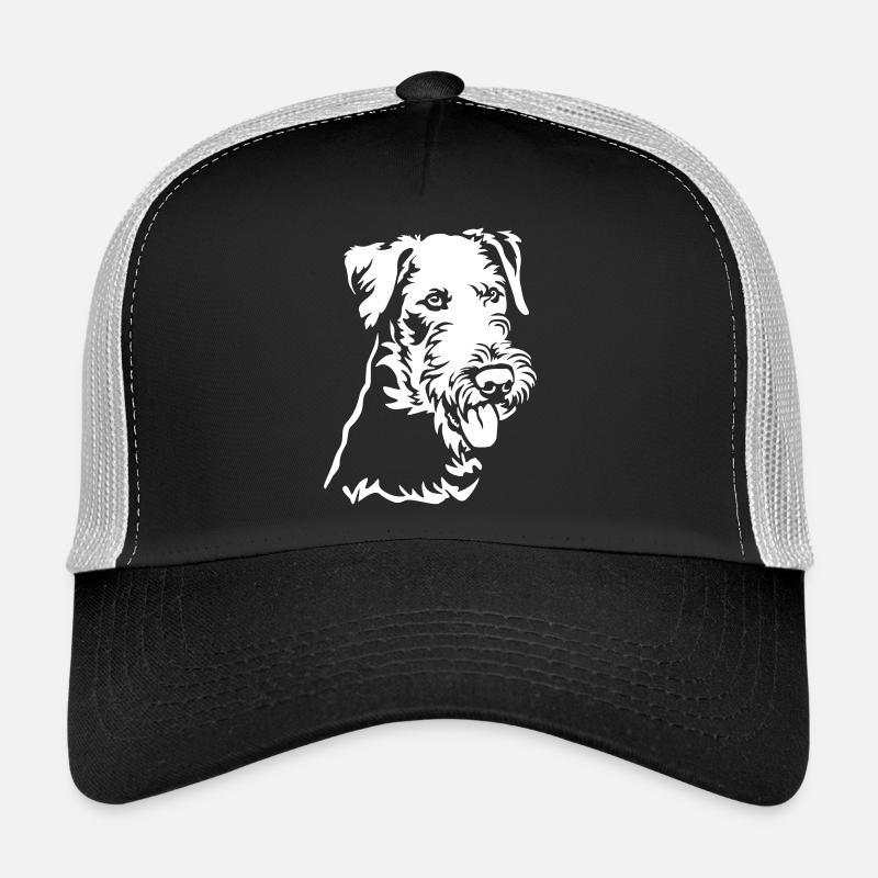 Airedale Terrier Kopf "Black Edition" Trucker Cap