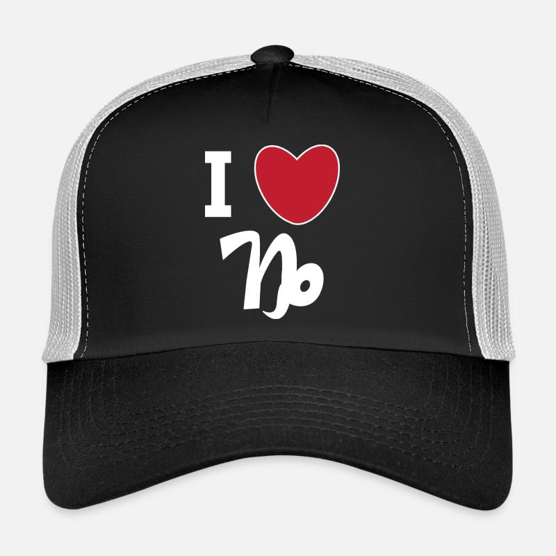 Capricorne Heart Statement Astrologie Superstition Casquette trucker 
