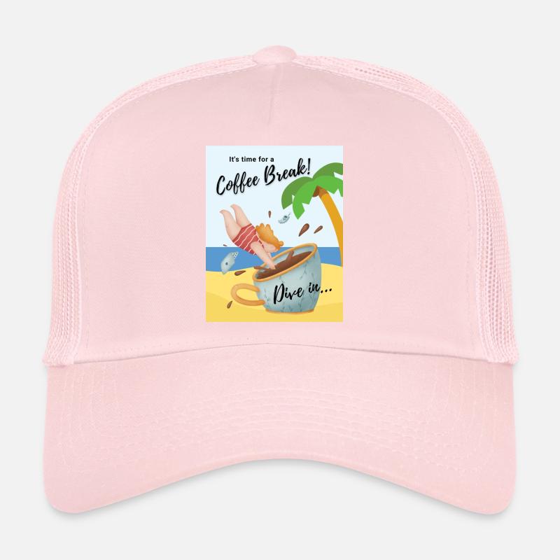 Pause café - ItsTime for a Coffee Break Plongez Casquette trucker 
