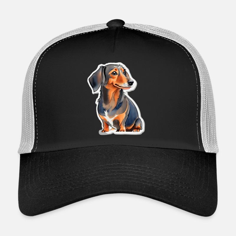 Dackel - Trucker Cap - Schwarz/Steingrau
