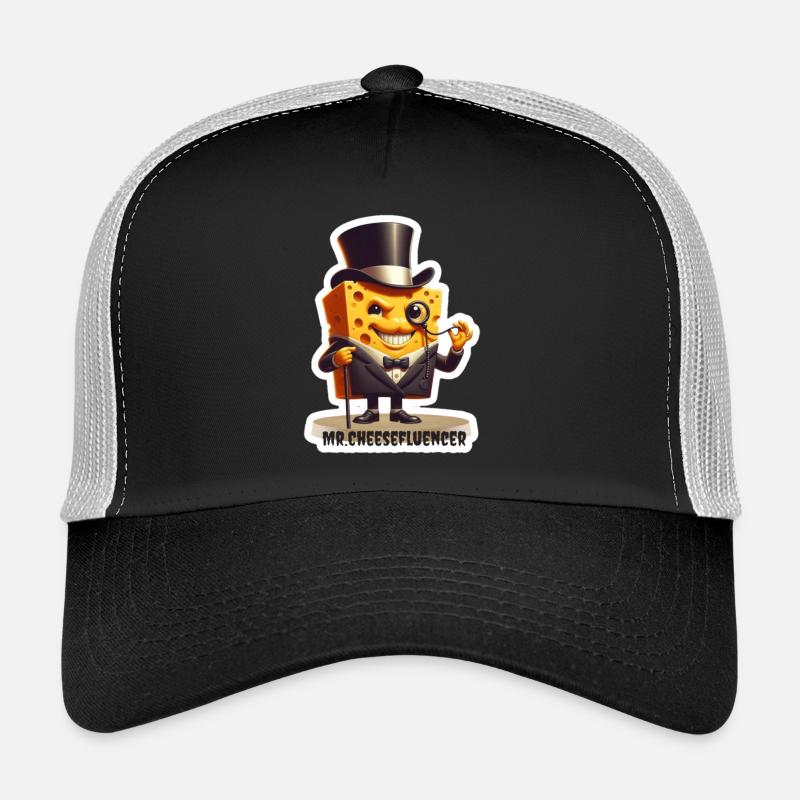 Mr Cheesefluencer Käsecharme - Trucker Cap - Schwarz/Steingrau