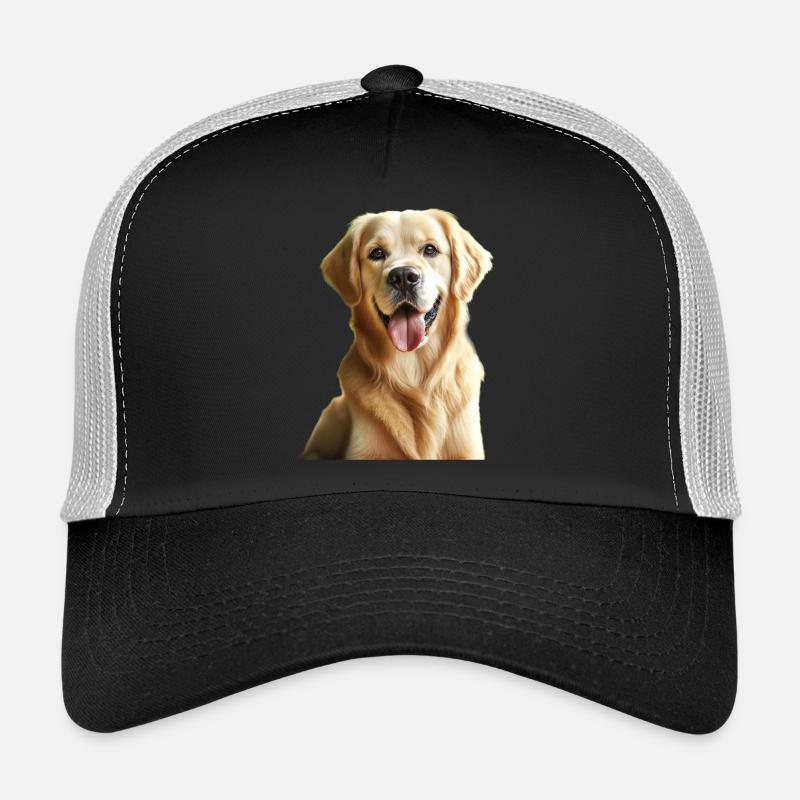 A Happy Golden Retriever - Trucker Cap - black/stone grey
