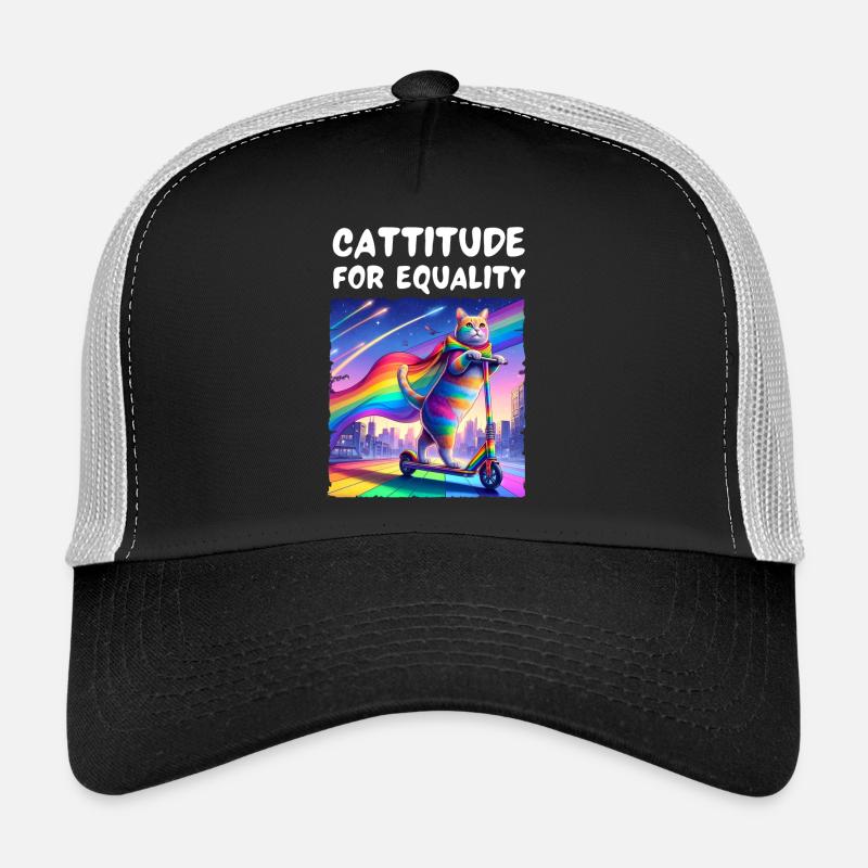 Gay pride. Cattitude for equality Trucker Cap