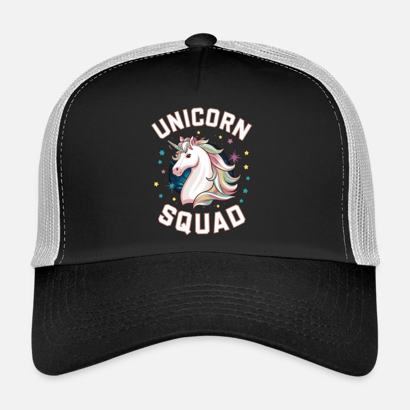 Escouade de licorne - Conception de l’amitié magique - Casquette trucker  - noir/gris pierre