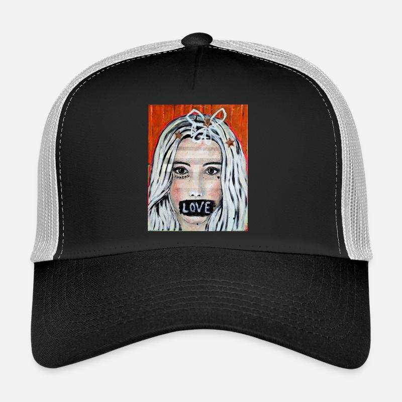Spread LOVE - Trucker Cap - Schwarz/Steingrau