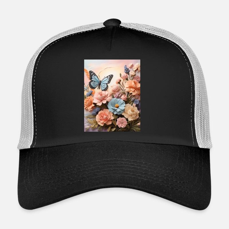 Flower Wings - Trucker Cap - black/stone grey