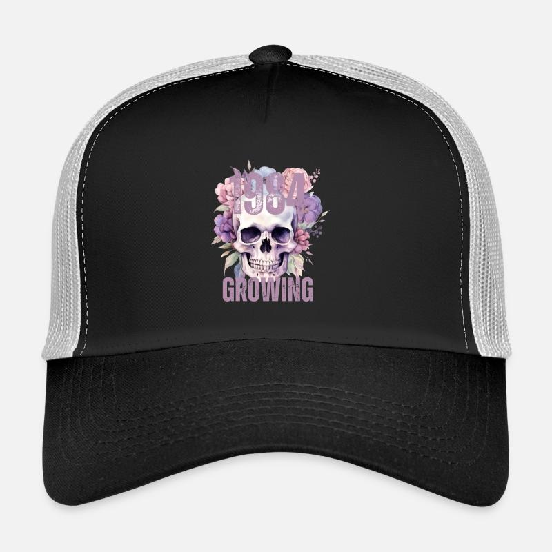 Crâne de fleur 1984 Casquette trucker 