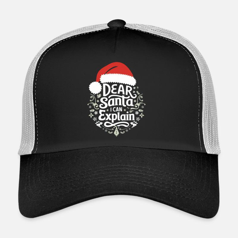 Dear Santa I can explain - Trucker Cap - Schwarz/Steingrau