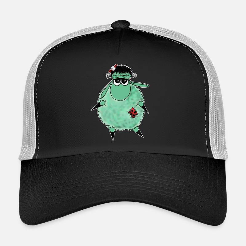Wolly Sheepling Halloween Monster - Trucker Cap - Schwarz/Steingrau