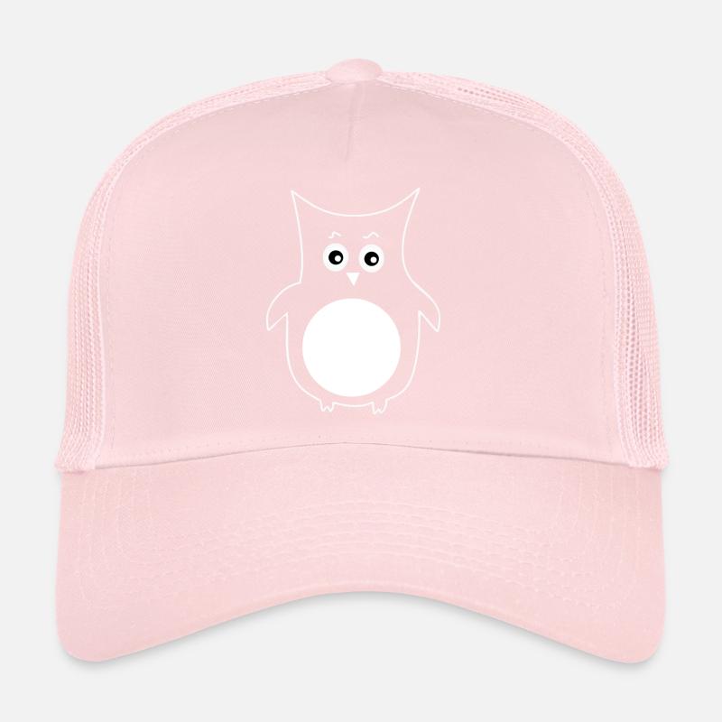 weiße Eule Vogel weiß Trucker Cap