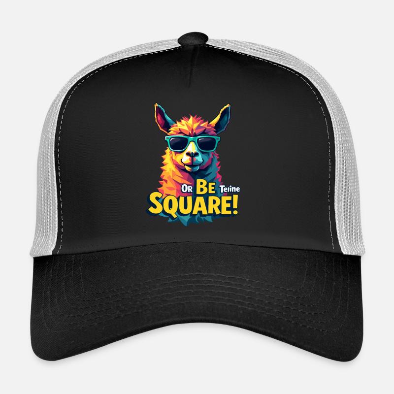 Sei teine oder sei quadratisch – Bold Lama Design Trucker Cap
