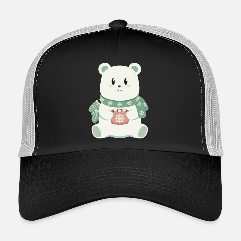 Süßer Eisbär in Weihnachtsstimmung Trucker Cap