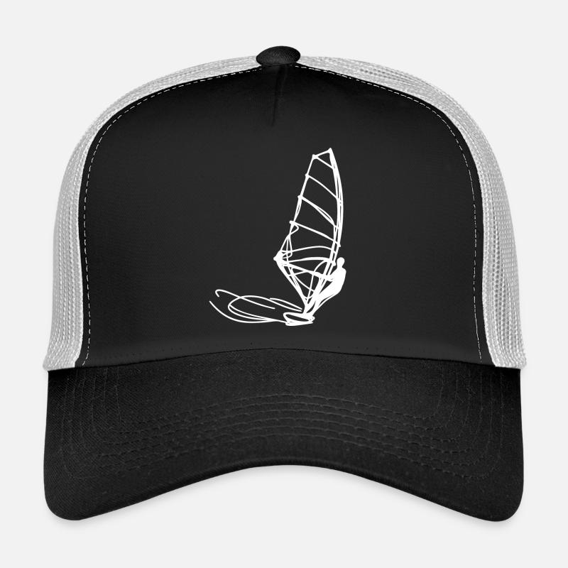 Windsurfer Drawing Trucker Cap