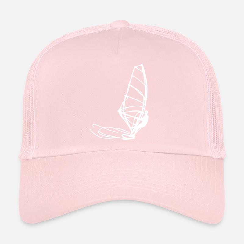 Windsurfer Drawing Trucker Cap