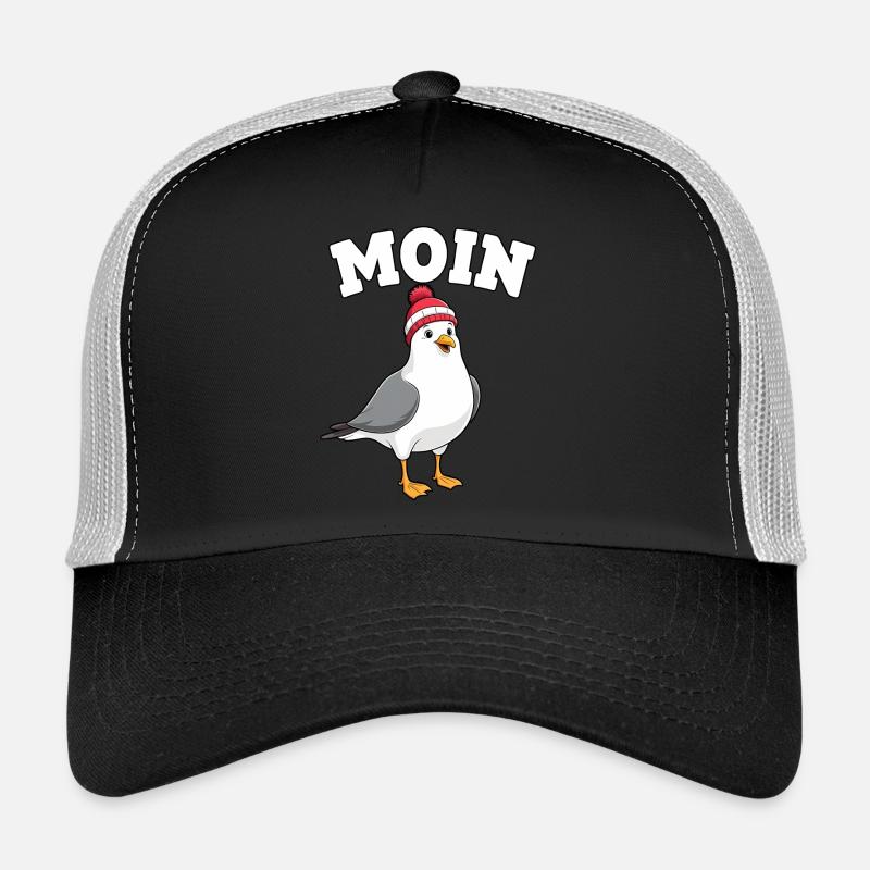 Darts Dart Moin Möwe - Trucker Cap - Schwarz/Steingrau